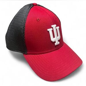 New Era Black, Red and White 39THIRTY IU Hoosiers Cap